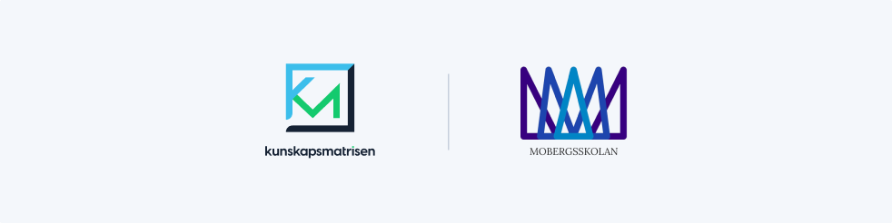 KM och Mobergsskolan logotyper